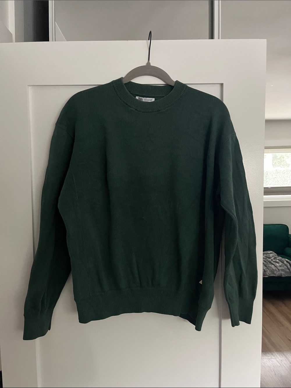 Zara Men's Sweater in Dark Green